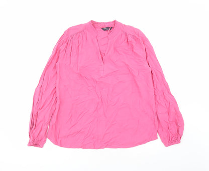 Womens UK Size 6 Marks and Spencer Pink Basic Blouse