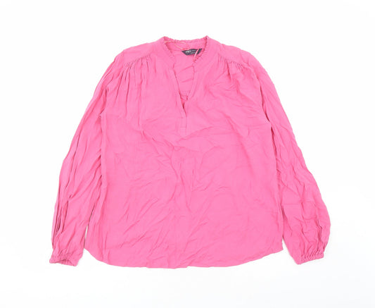 Womens UK Size 6 Marks and Spencer Pink Basic Blouse