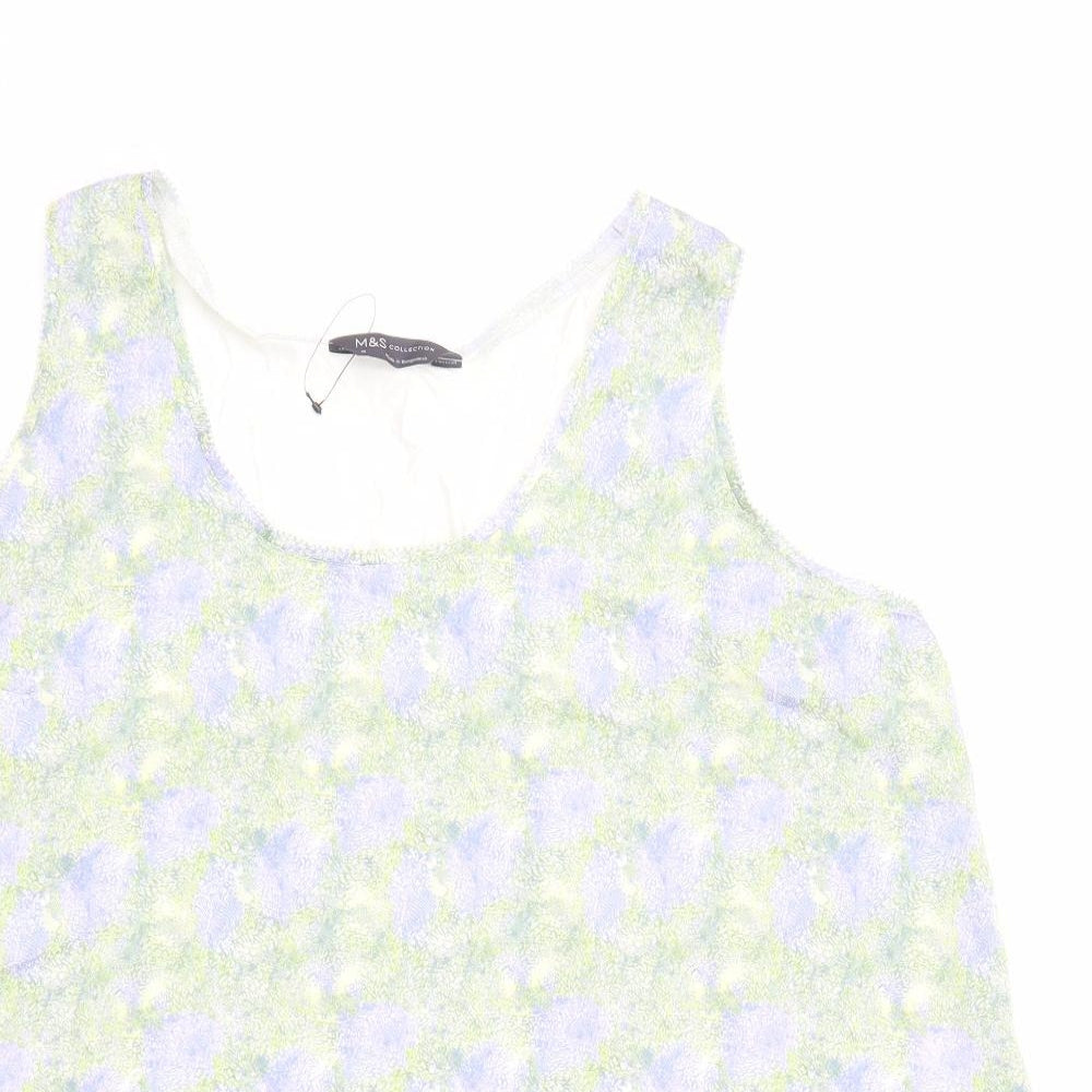 Womens UK Size 16 Marks and Spencer Multicoloured Basic Tank