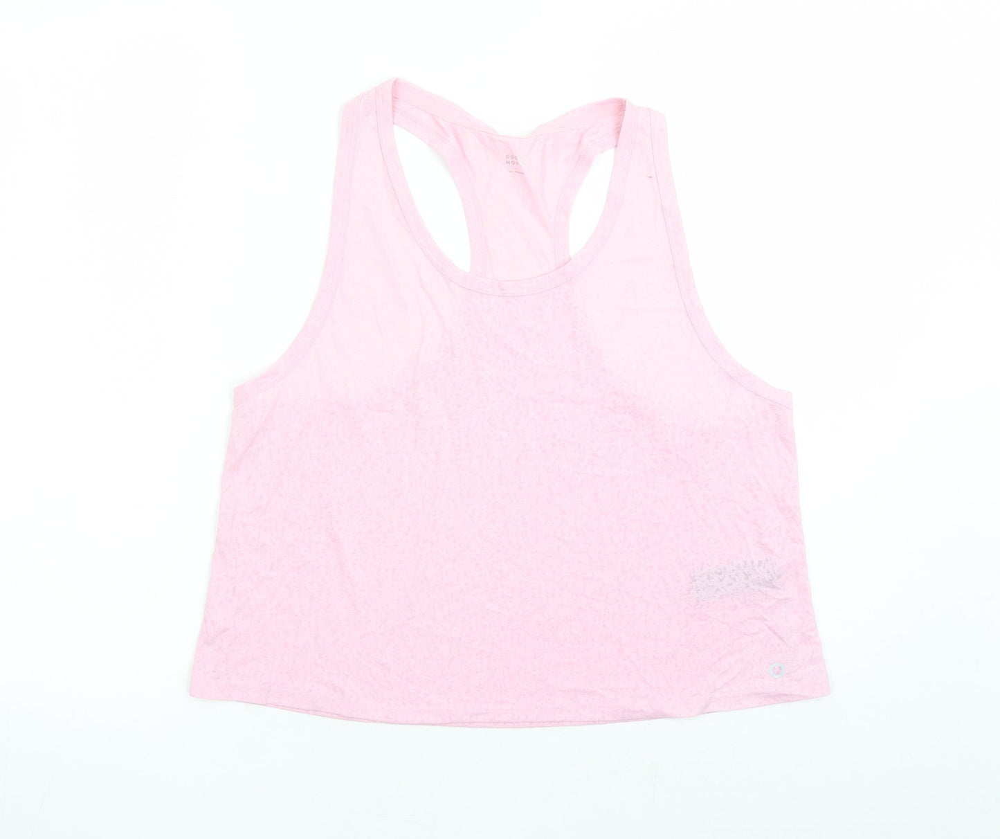 GOODMOVE Womens Pink Geometric Polyester Camisole Tank Size 14 Round Neck Pullover