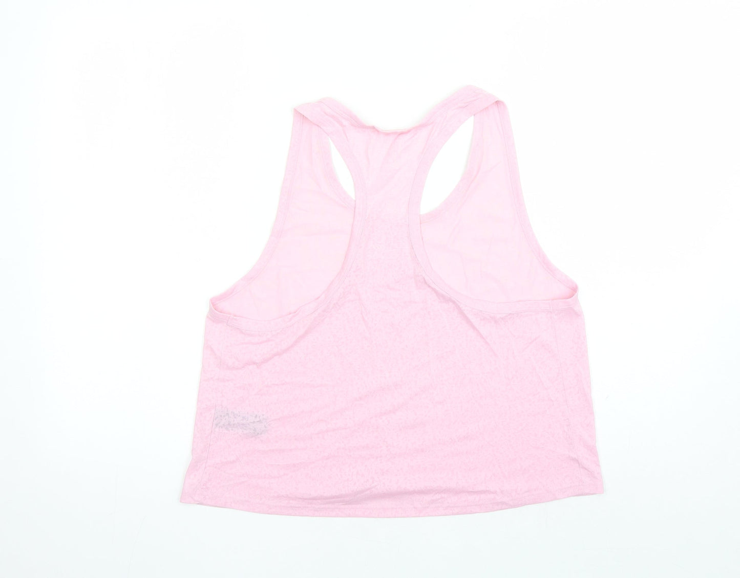GOODMOVE Womens Pink Geometric Polyester Camisole Tank Size 14 Round Neck Pullover