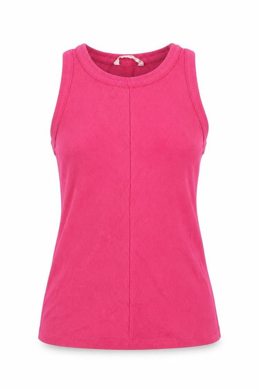 Dressberry Womens Pink 100% Cotton Basic Tank Size M Round Neck