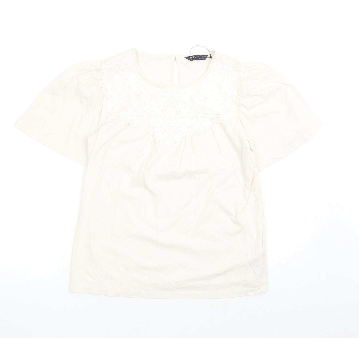 Womens UK Size 6 marks and Ivory Basic T-Shirt