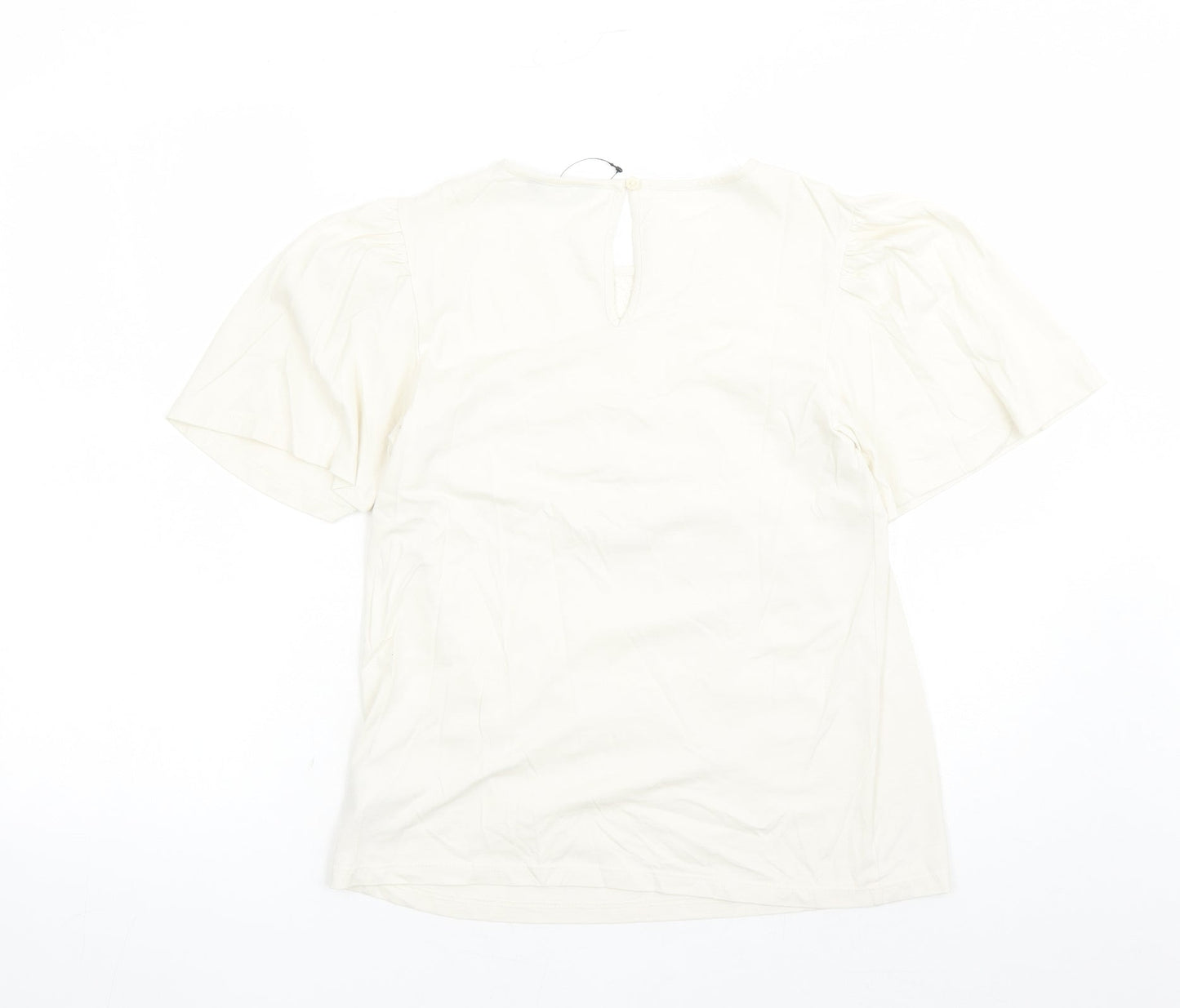Womens UK Size 6 marks and Ivory Basic T-Shirt