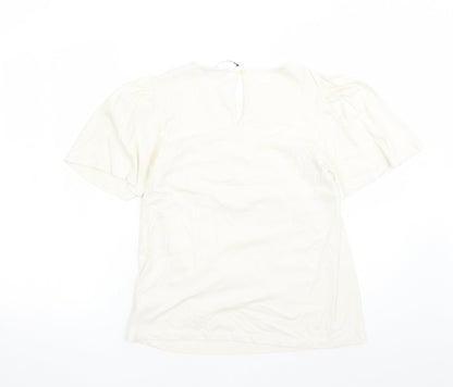 Womens UK Size 6 marks and Ivory Basic T-Shirt