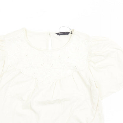 Womens UK Size 6 marks and Ivory Basic T-Shirt