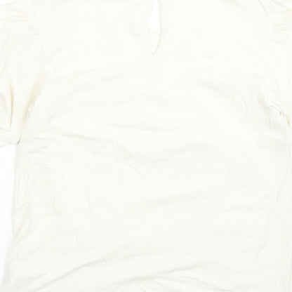 Womens UK Size 6 marks and Ivory Basic T-Shirt