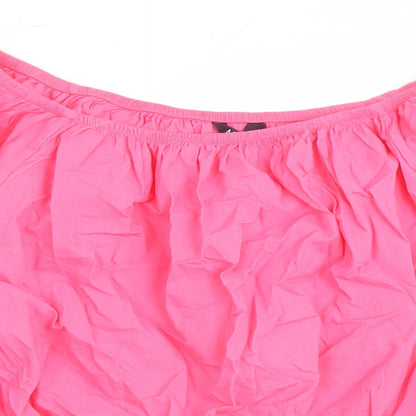 Womens UK Size 18 Marks and Spencer Pink Cropped Blouse