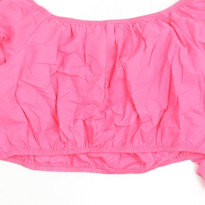 Womens UK Size 18 Marks and Spencer Pink Cropped Blouse