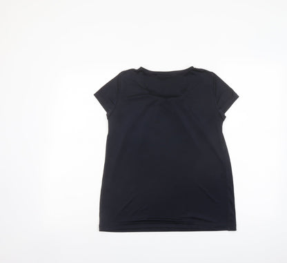 M- Premier Womens Blue Polyester Basic T-Shirt Size 10 Round Neck