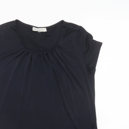 M- Premier Womens Blue Polyester Basic T-Shirt Size 10 Round Neck
