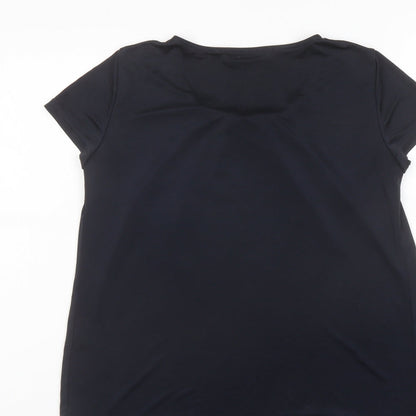 M- Premier Womens Blue Polyester Basic T-Shirt Size 10 Round Neck