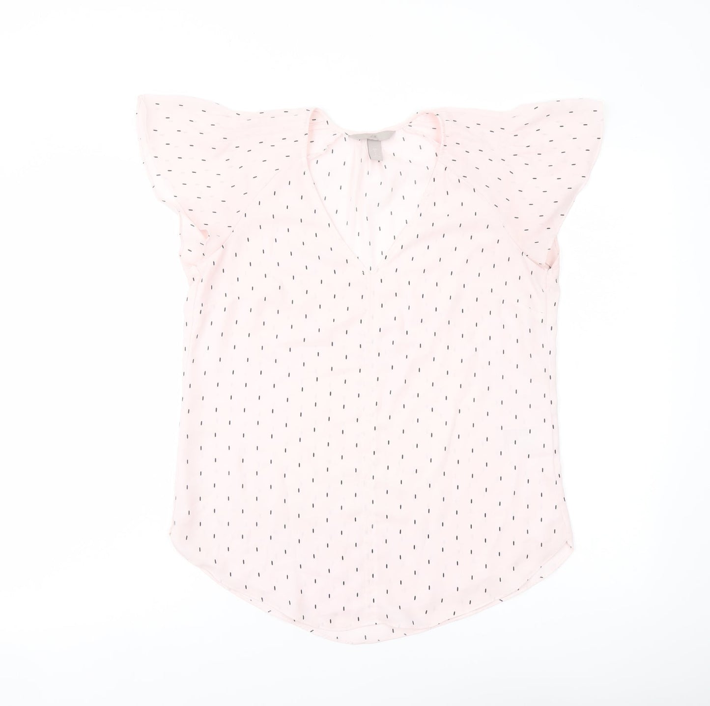 Womens UK Size 8 H&M Pink Basic Blouse