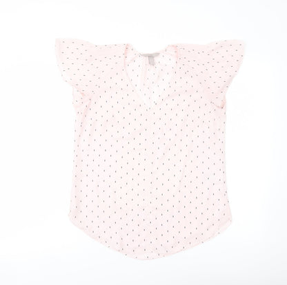 Womens UK Size 8 H&M Pink Basic Blouse