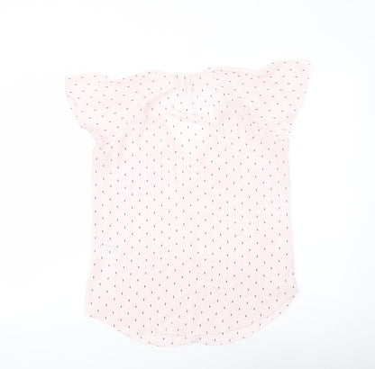 Womens UK Size 8 H&M Pink Basic Blouse