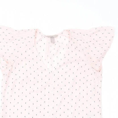 Womens UK Size 8 H&M Pink Basic Blouse