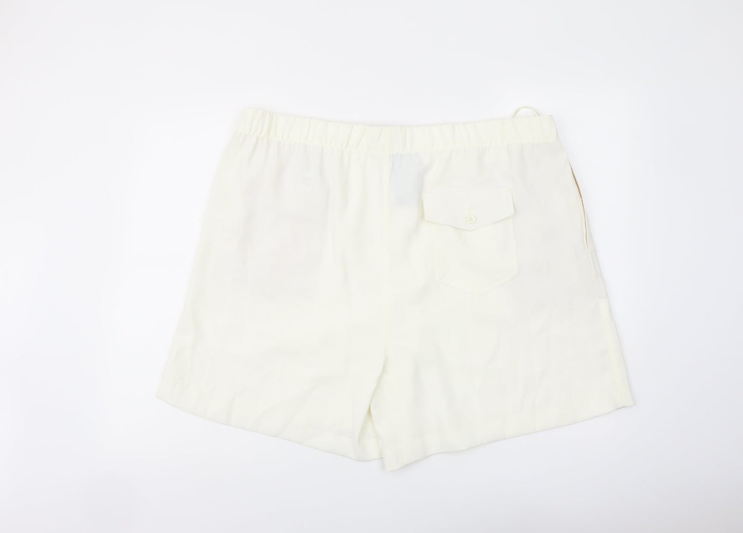Marks and Spencer Womens Ivory Polyester Basic Shorts Size 22 L6 in Regular Pull On