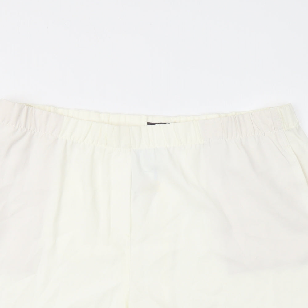 Marks and Spencer Womens Ivory Polyester Basic Shorts Size 22 L6 in Regular Pull On