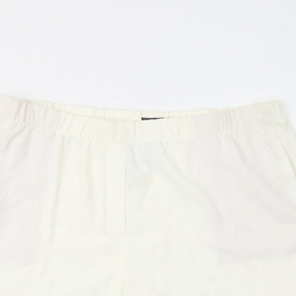 Marks and Spencer Womens Ivory Polyester Basic Shorts Size 22 L6 in Regular Pull On