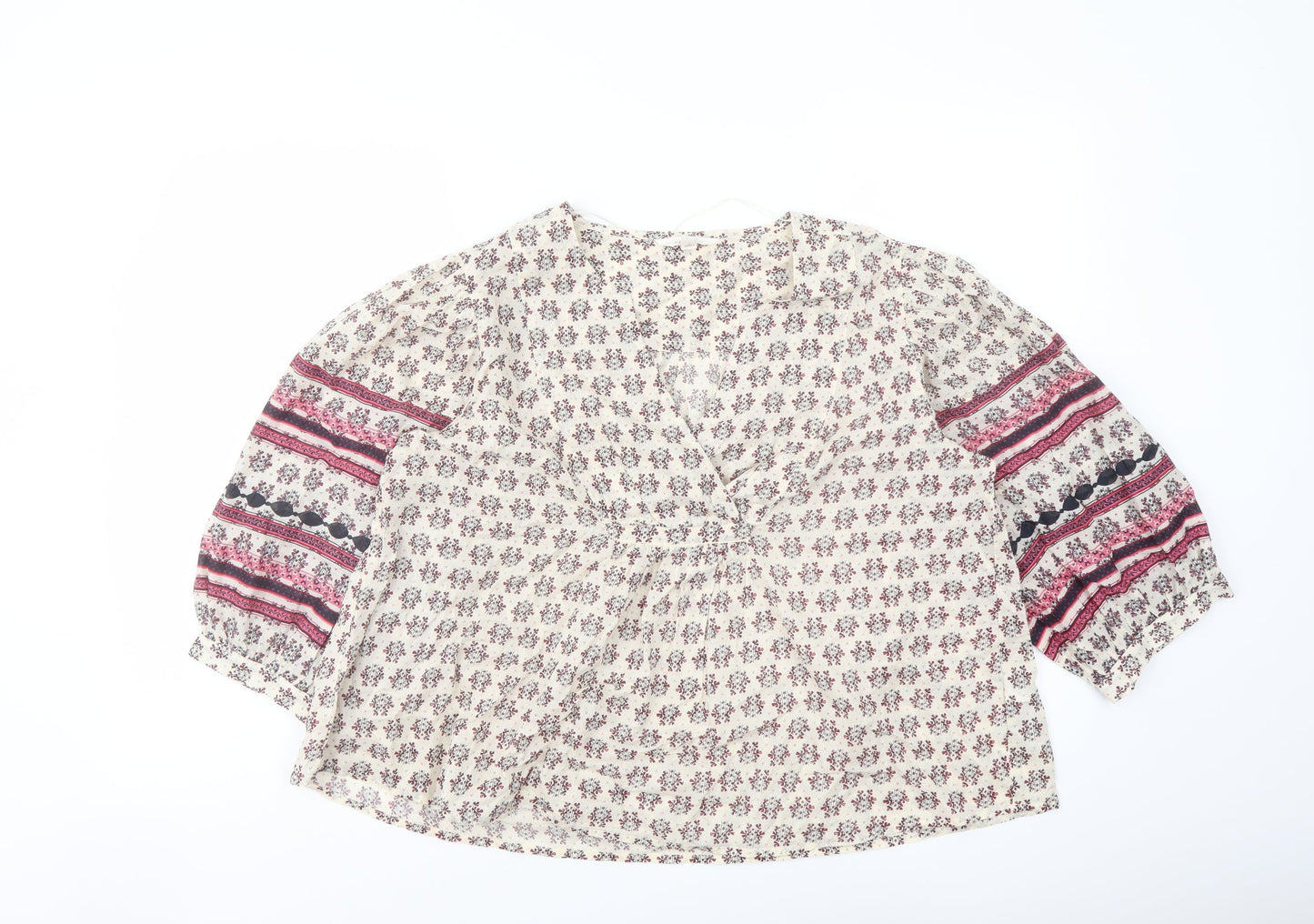 Womens UK Size M Per Una Multicoloured Basic Blouse