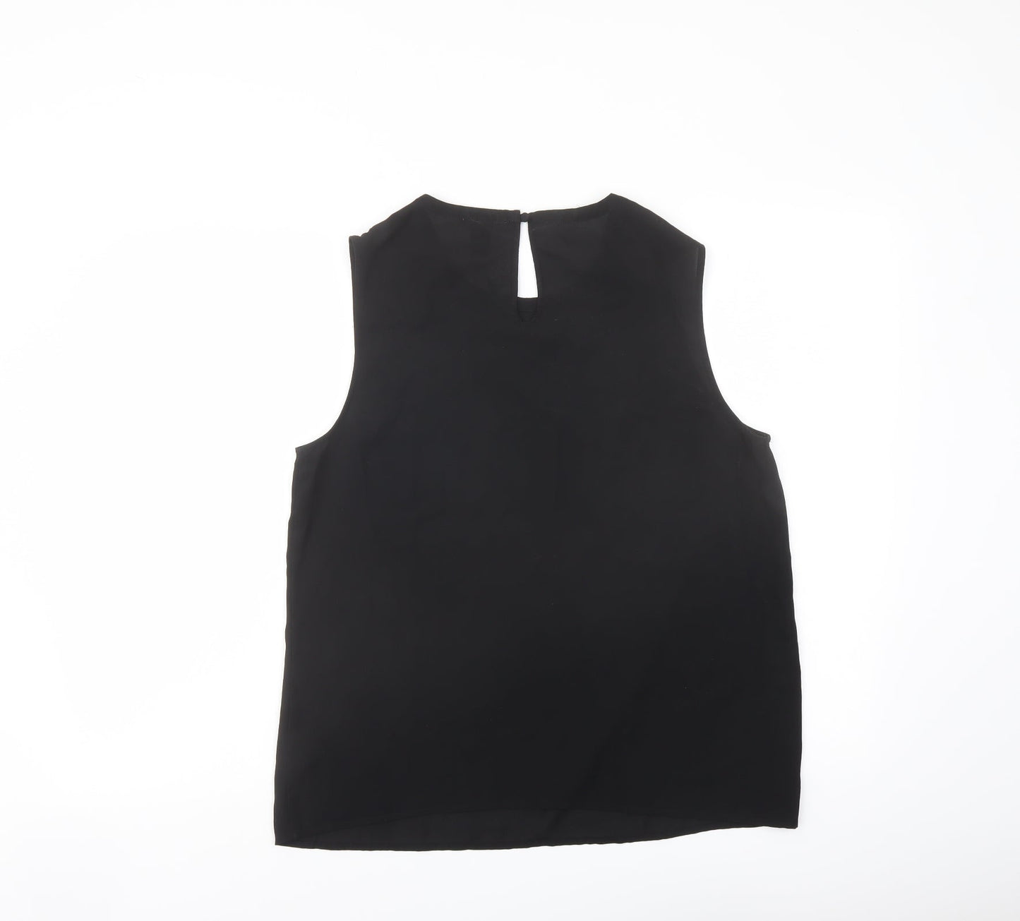 FOREVER 21 Womens Black Polyester Basic Tank Size M Round Neck