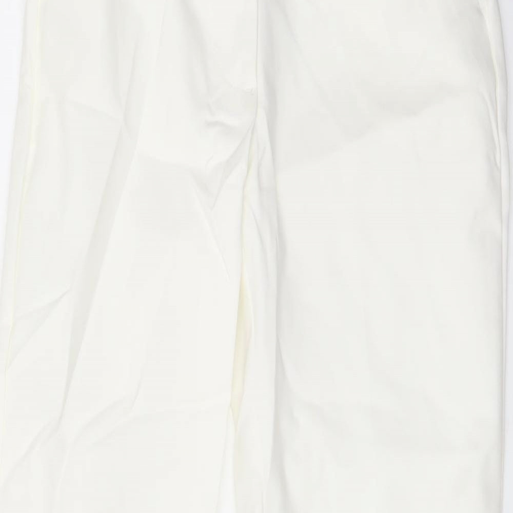 Womens UK Size 8 Marks and Spencer Regular Fit Carrot Ivory Trousers