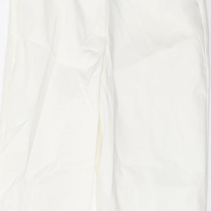 Womens UK Size 8 Marks and Spencer Regular Fit Carrot Ivory Trousers