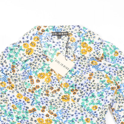 Womens UK Size 8 Girl in Mind Multicoloured Basic Blouse