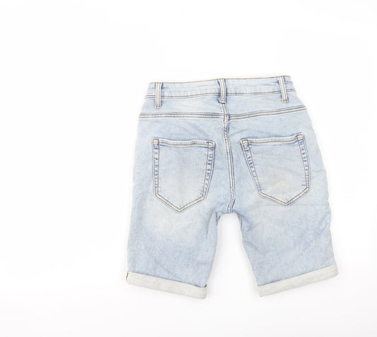 Denim & Co. Mens Blue Cotton Bermuda Shorts Size 28 in L8 in Regular Button