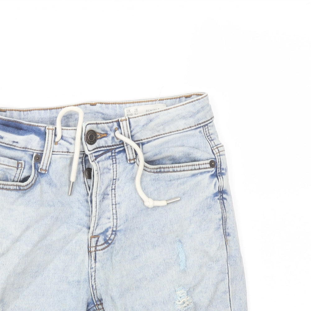 Denim & Co. Mens Blue Cotton Bermuda Shorts Size 28 in L8 in Regular Button