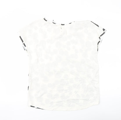 Womens UK Size 8 Marks and Spencer White Basic T-Shirt