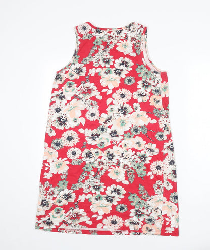 bpc Womens Multicoloured Floral Cotton A-Line Size M Scoop Neck Pullover
