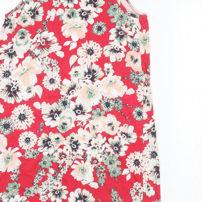 bpc Womens Multicoloured Floral Cotton A-Line Size M Scoop Neck Pullover