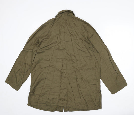 TIGI Womens Green Viscose Basic Button-Up Size 14 Collared - Size 14-16