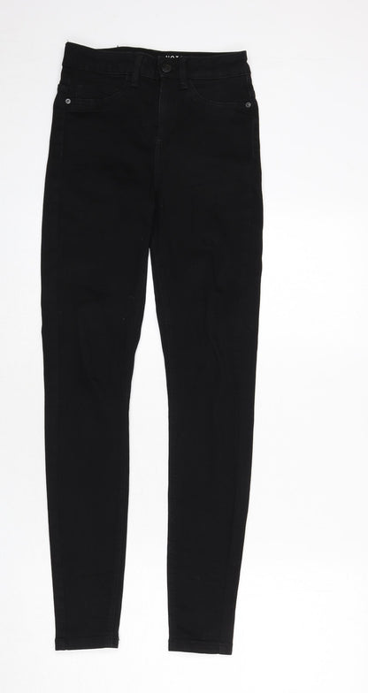 Noisy may Womens Black Cotton Skinny Jeans Size 25 in L30 in Regular Zip