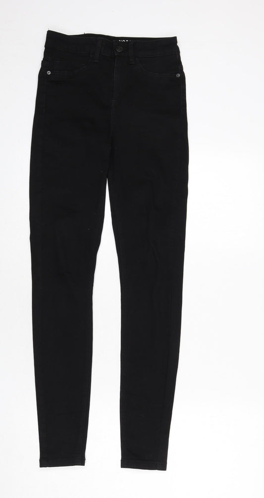 Noisy may Womens Black Cotton Skinny Jeans Size 25 in L30 in Regular Zip