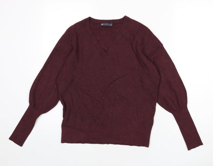 Womens UK Size M Marks and Spencer Red Pullover Jumper