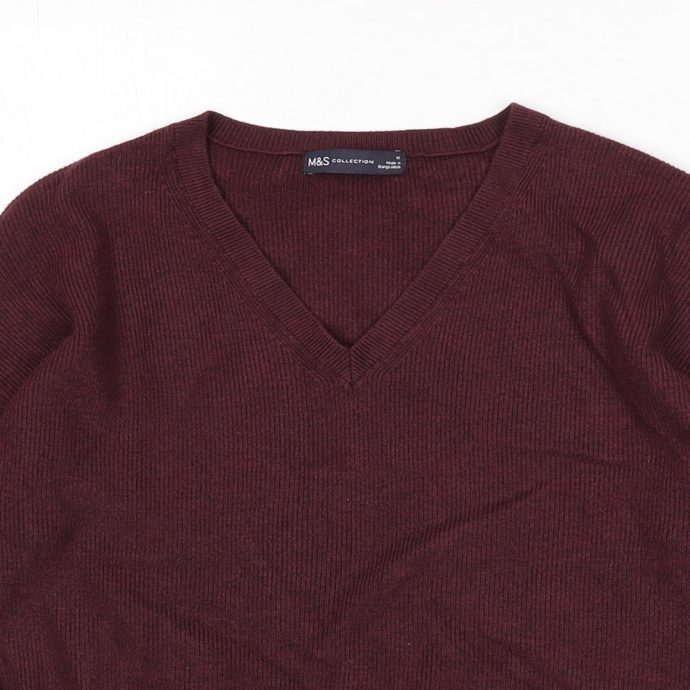 Womens UK Size M Marks and Spencer Red Pullover Jumper