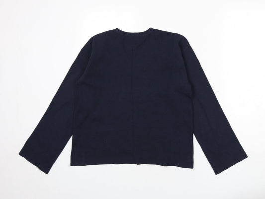 Womens UK Size M Marks and Spencer Blue Pullover Jumper