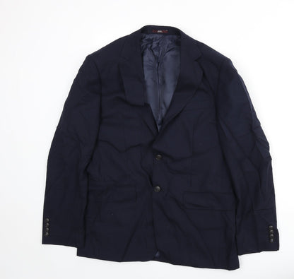 Mens UK Size 38 Marks and Spencer Regular Blue Suit Jacket