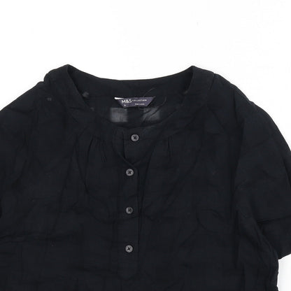Womens UK Size 6 Marks and Spencer Black Basic Blouse