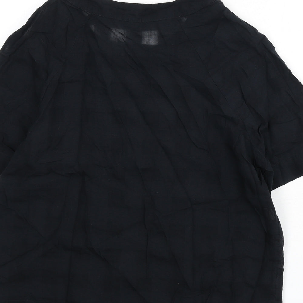 Womens UK Size 6 Marks and Spencer Black Basic Blouse