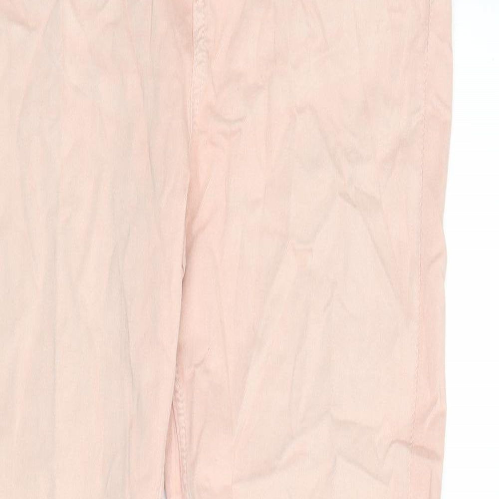 Marks and Spencer Womens Pink Cotton Skinny Jeans Size 10 L28 in Regular Zip
