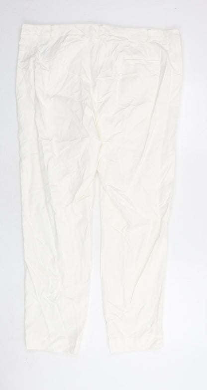 Womens UK Size 20 Marks and Spencer Slim Fit  Ivory Trousers