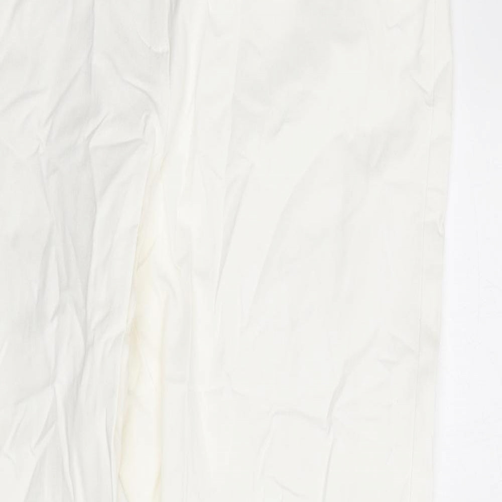 Womens UK Size 20 Marks and Spencer Slim Fit  Ivory Trousers
