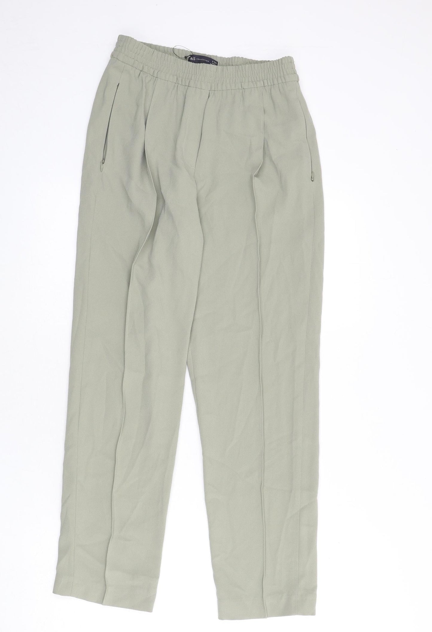 Womens UK Size 8 Marks and Spencer Regular Fit  Green Trousers