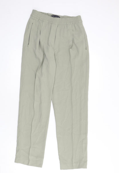 Womens UK Size 8 Marks and Spencer Regular Fit  Green Trousers