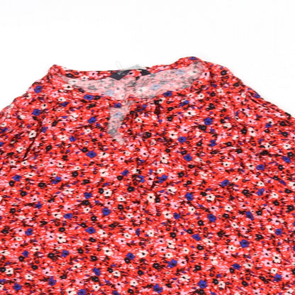 Womens UK Size 10 Marks and Spencer Multicoloured Basic Blouse