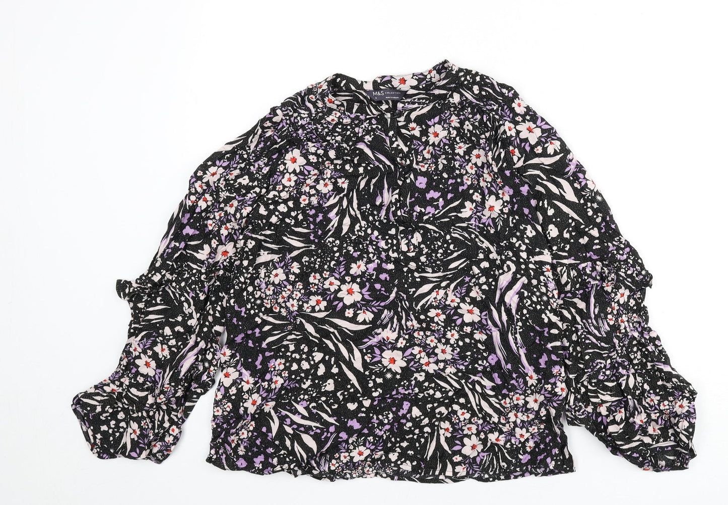 Womens UK Size 8 Marks and Spencer Multicoloured Basic Blouse