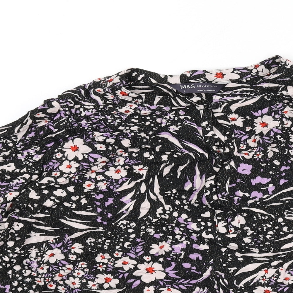 Womens UK Size 8 Marks and Spencer Multicoloured Basic Blouse